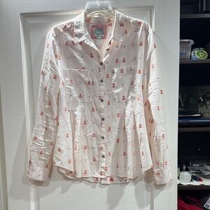 Maeve Cream Top with Vibrant Accents